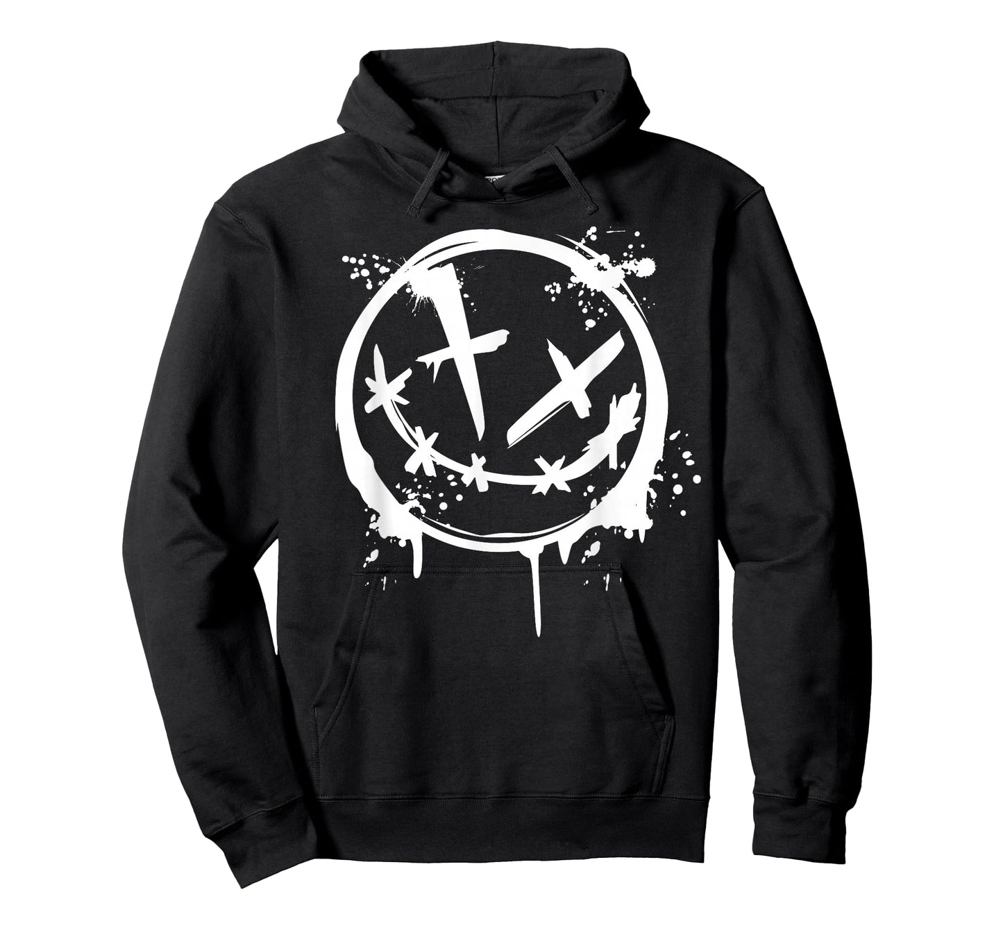 Evil Smile Face Splatter Silhouette Party T-Shirt