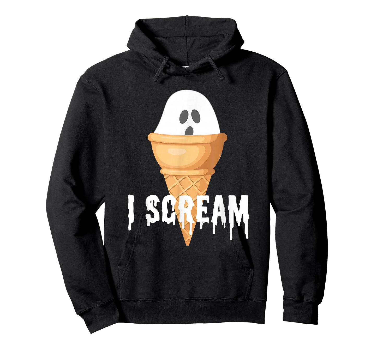 Ice Cream Halloween Costume Funny I Scream Ghost Pun T-Shirt