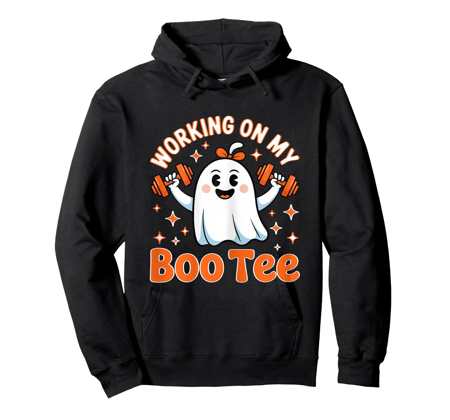 Working on My Boo Tee Funny Gym Halloween Workout for Women T-Shirt