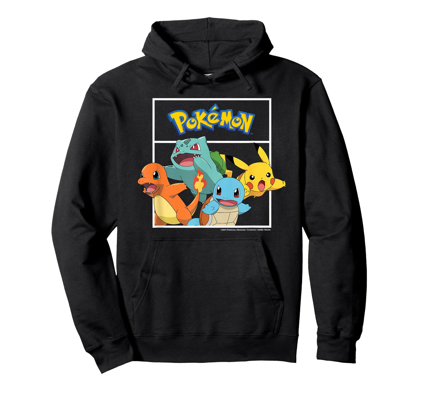 Pokémon - Pikachu Charmander Bulbasaur Squirtle Kanto Group T-Shirt