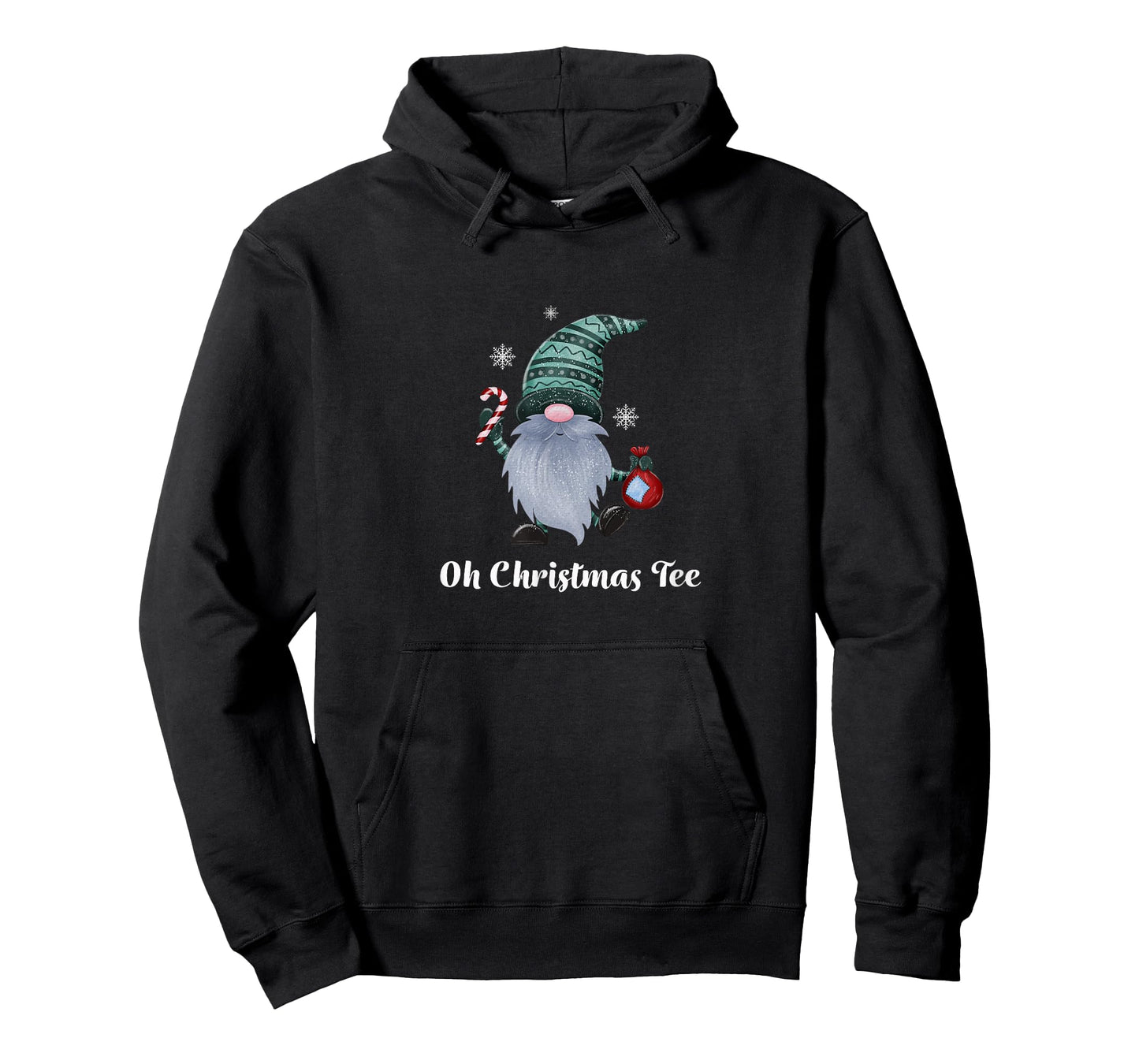 Oh Christmas Tee Gnome Candy Cane Joyful T-Shirt