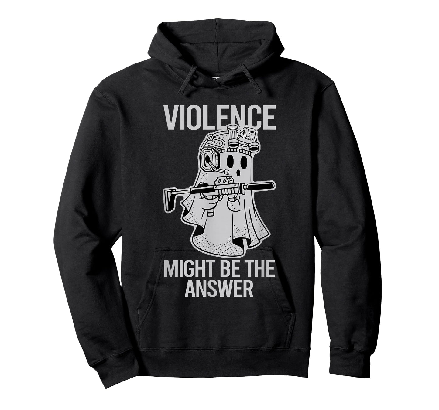 Awesome Violence Might Be The Answer Ghost Quote Saying T-Shirt