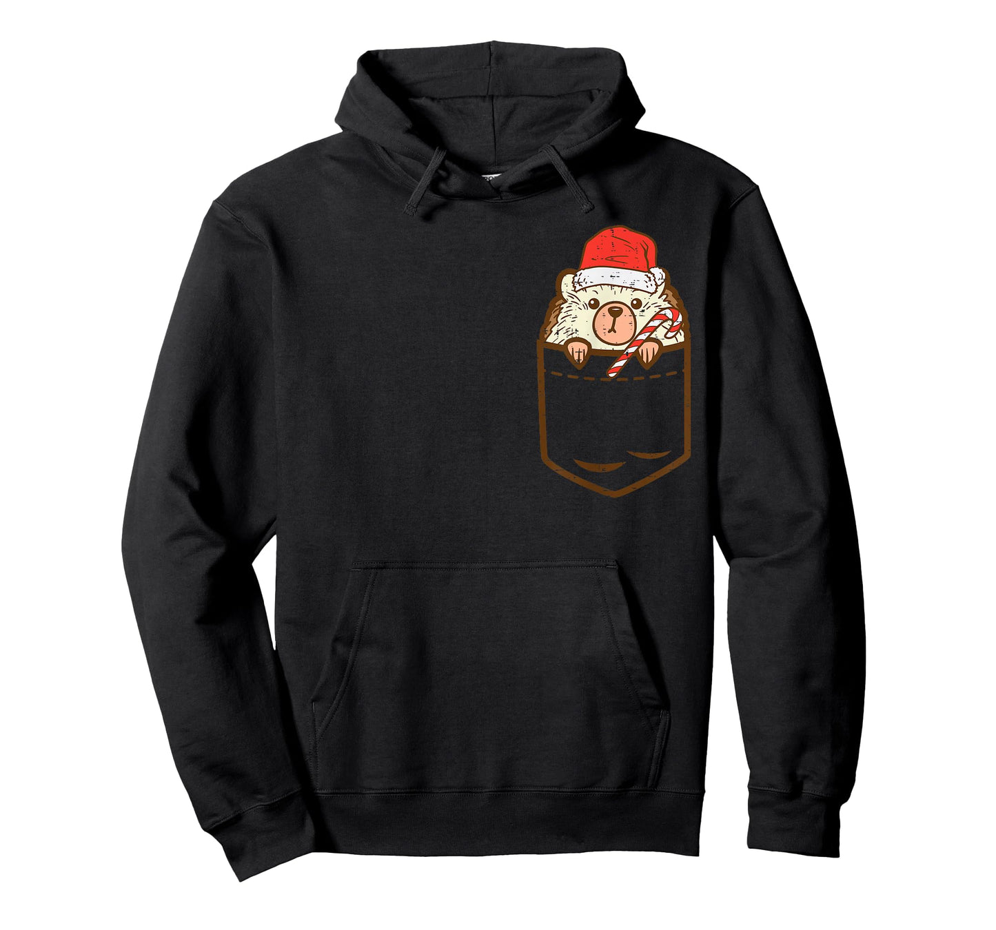 Pocket Hedgehog Santa Cute Animal Christmas Xmas Men Women T-Shirt