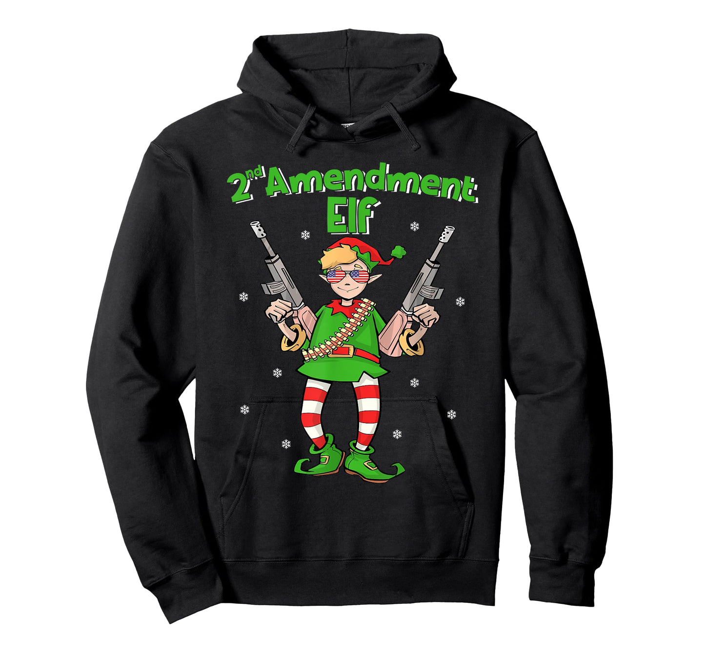 Second Amendment Elf | American Gun Lover Hunter Christmas T-Shirt