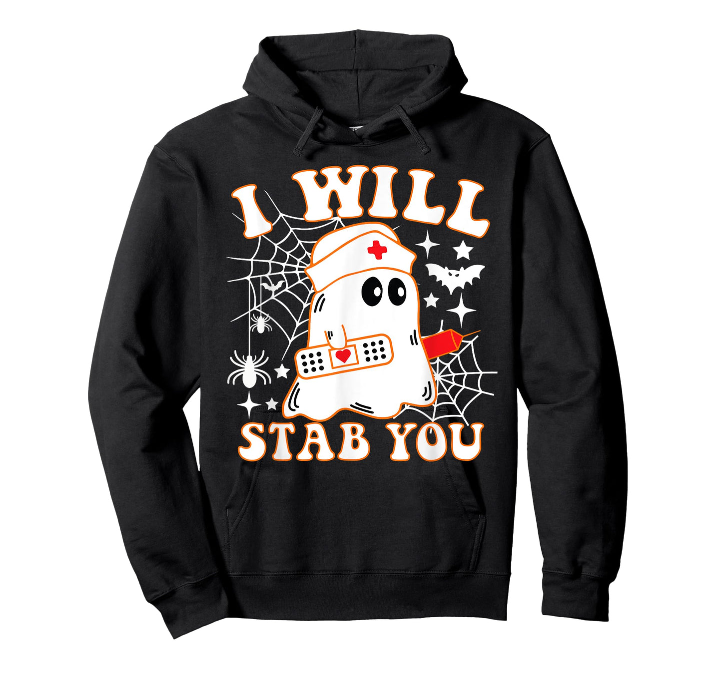 I Will Stab You Nurse Funny Ghost Halloween Costume T-Shirt