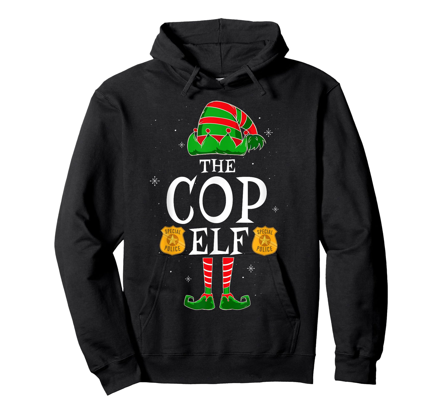 The Cop Elf Group Matching Family Christmas Police Officer T-Shirt