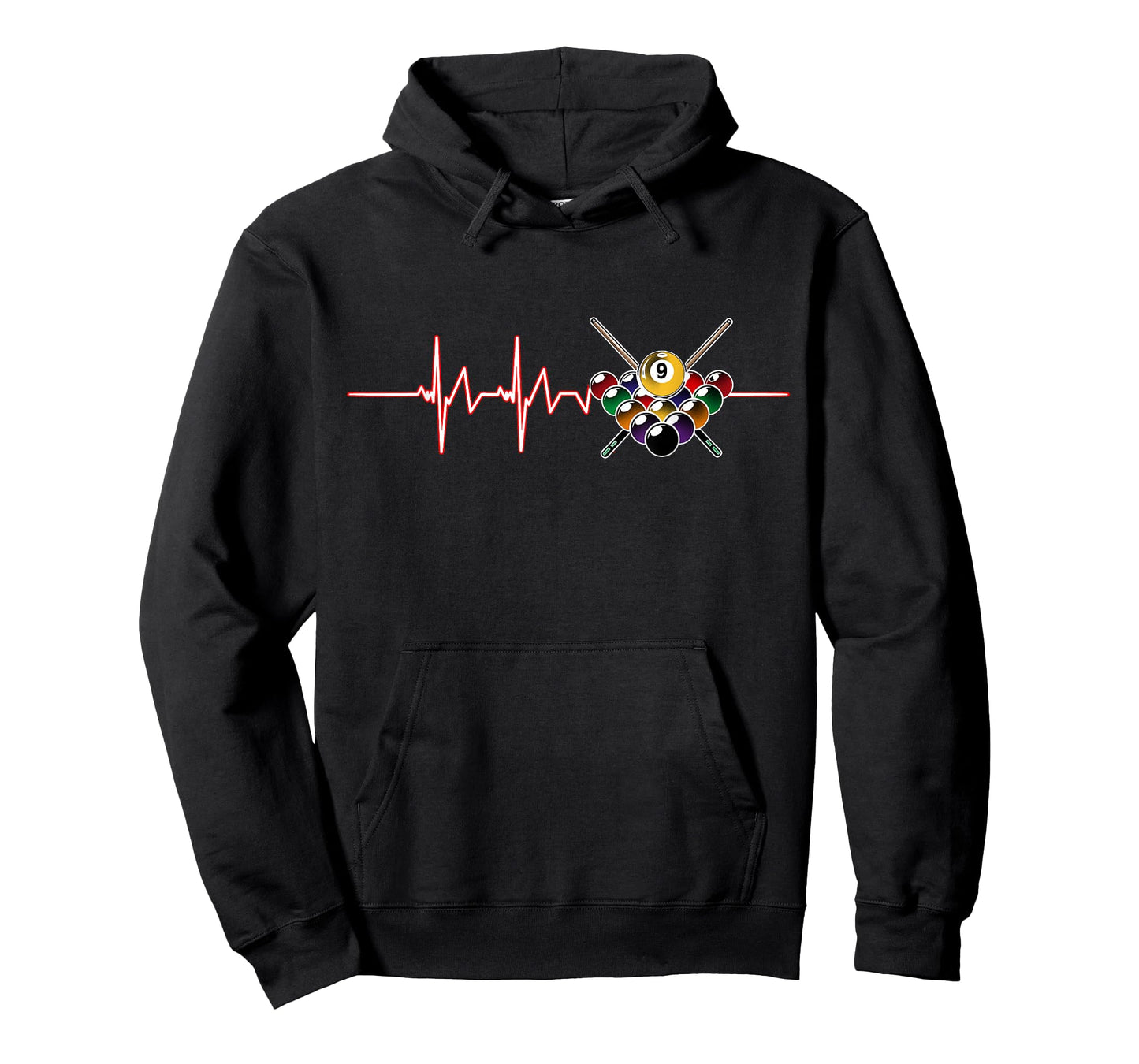 Billiard 9-Ball Pool Player Billiard Cue Sports Heartbeat T-Shirt