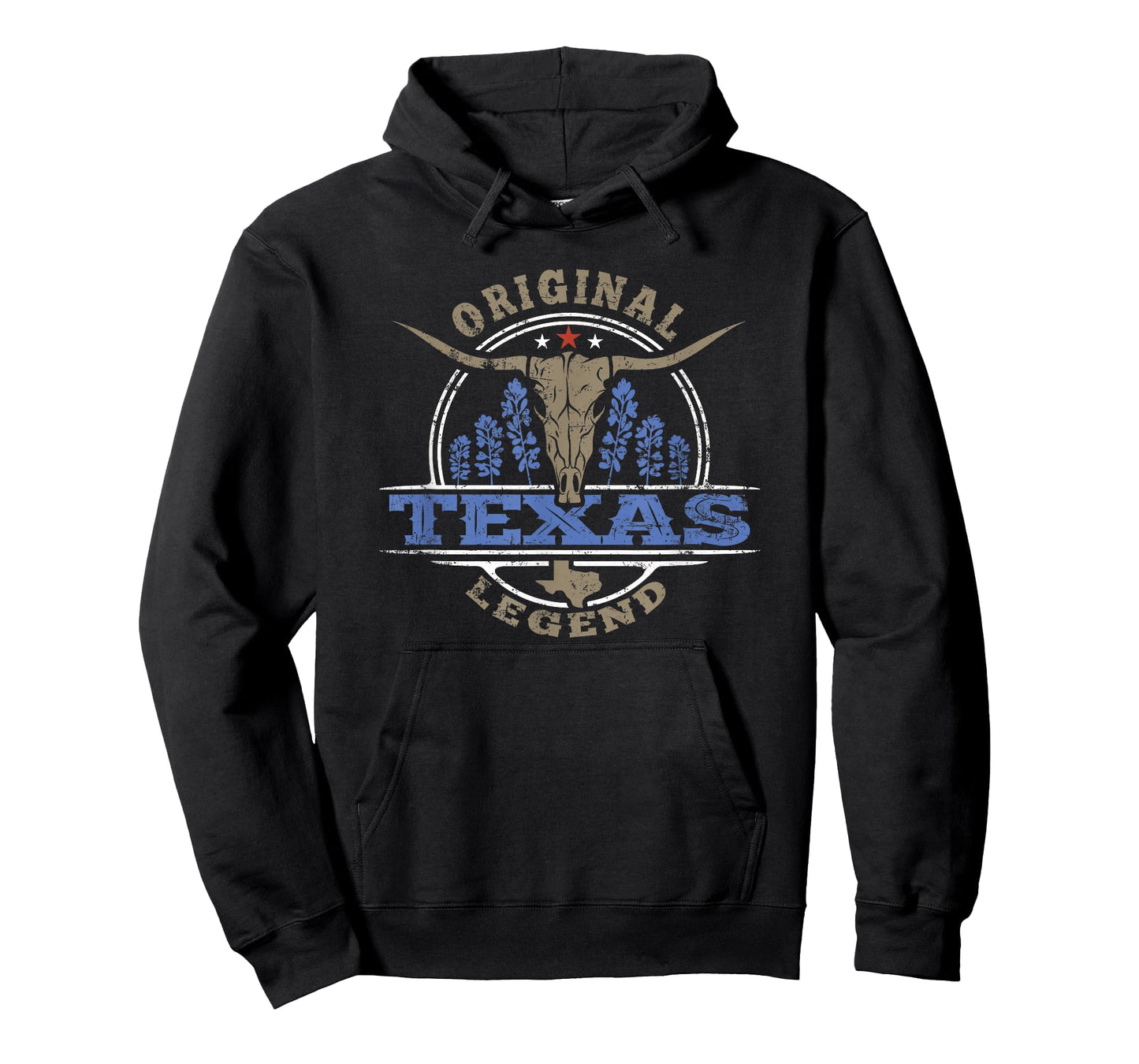 Longhorn & Bluebonnet TX Legend & Original - Born in Texas T-Shirt