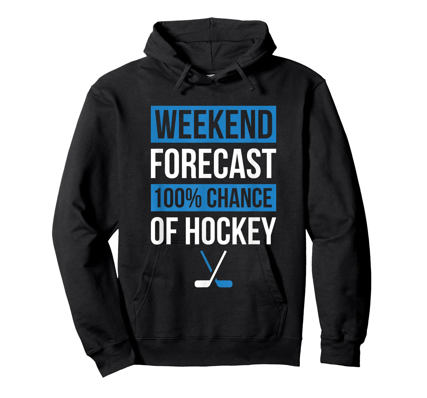 Funny Hockey Player or Hockey Fan Design Weekend Forecast T-Shirt