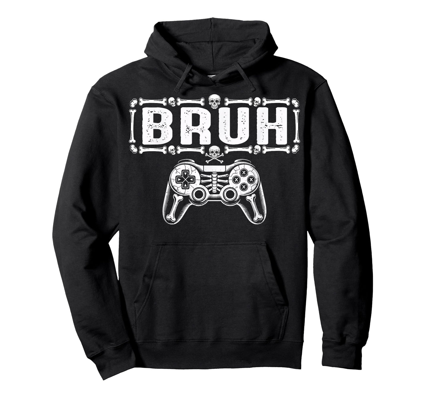 Halloween Skeleton Gamer Bruh Funny Video Gaming Boys Kids T-Shirt