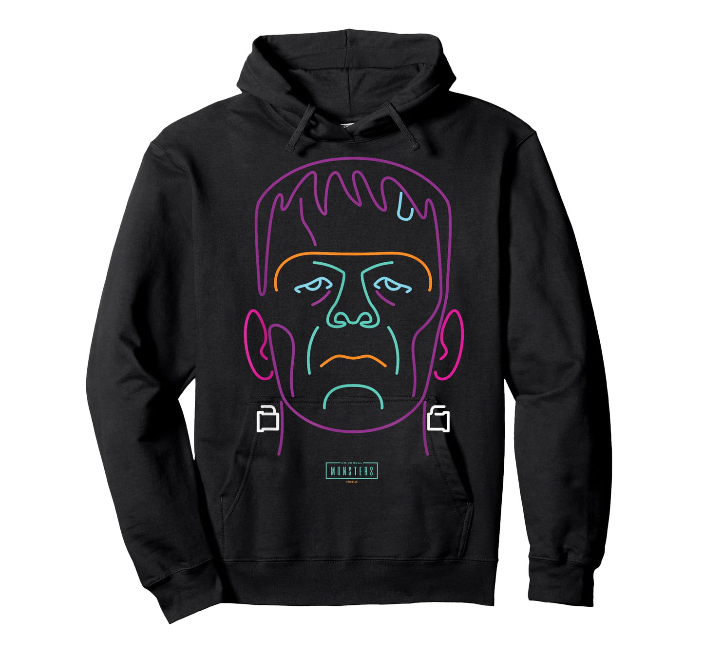 Universal Monsters Neon Frankenstein Portrait T-Shirt