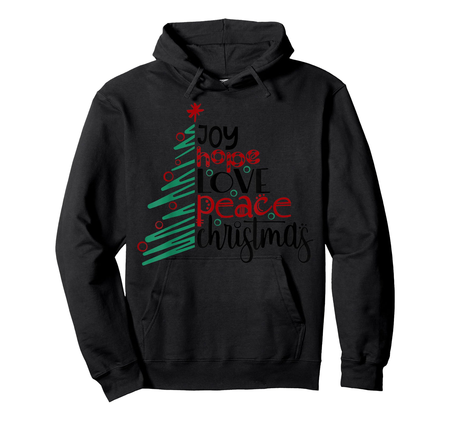Joy Hope Peace Love Christmas Tree Gift T-Shirt