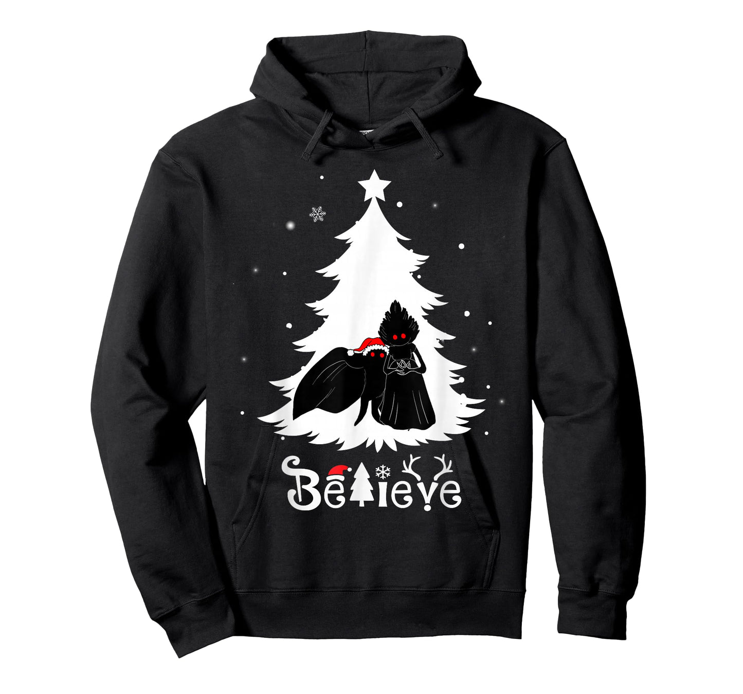 Believe Mothman And Flatwoods Monster Christmas Cryptid T-Shirt