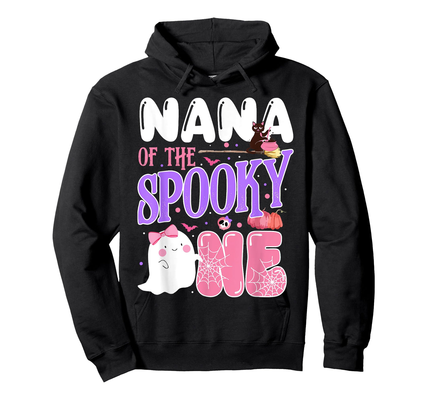Nana Of The Spooky One 1st Birthday Halloween Pink Ghost T-Shirt