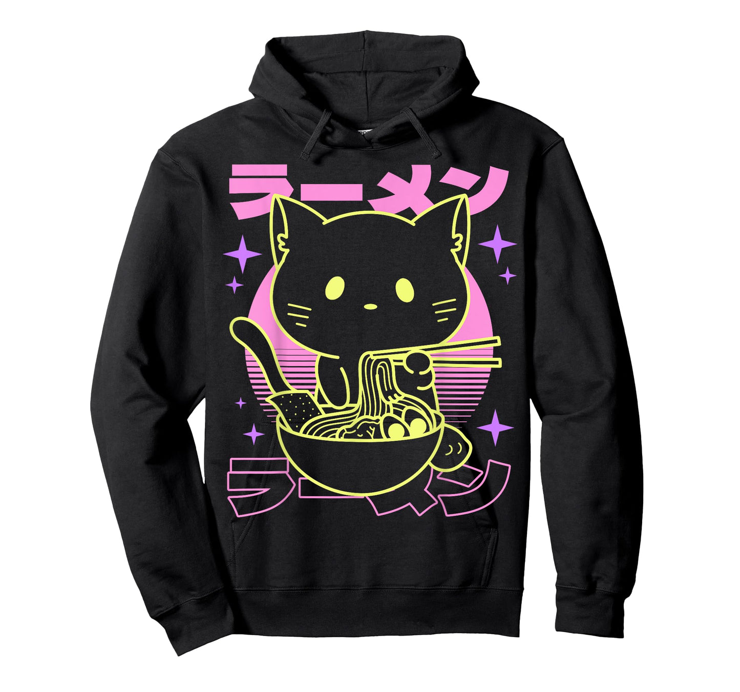 Anime Ramen Cat Japanese Retro Noodles Aesthetic Kawaii Cat T-Shirt