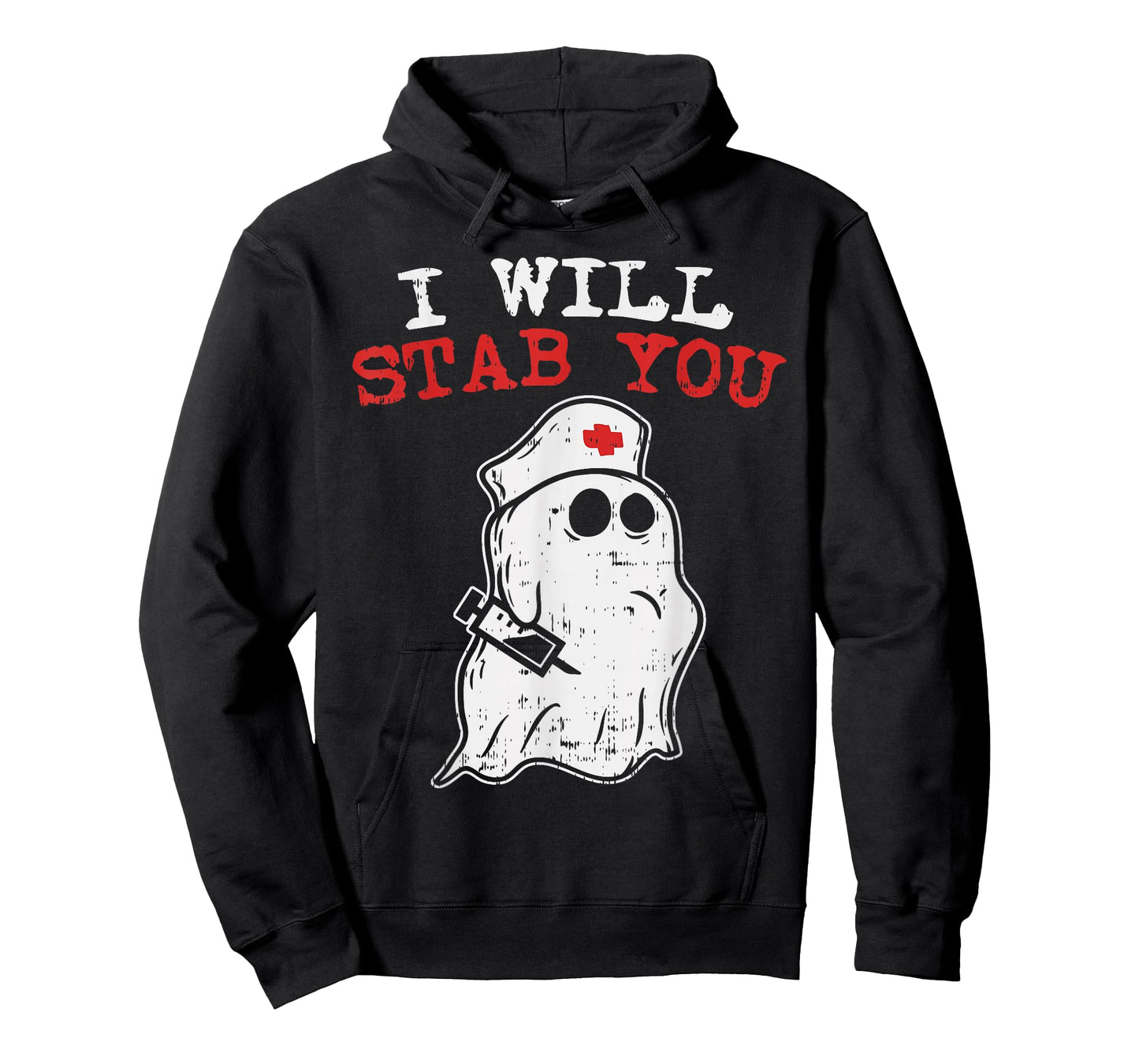 Nurse Halloween Costume Shirt I Will Stab You Medical Ghost T-Shirt