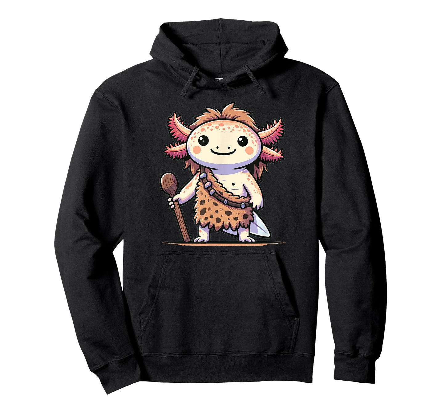 Funny Caveman Axolotl Costume T-Shirt