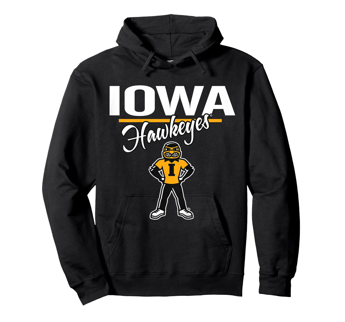 Kids Iowa Hawkeyes Kid's Mascot Black Officially Licensed T-Shirt
