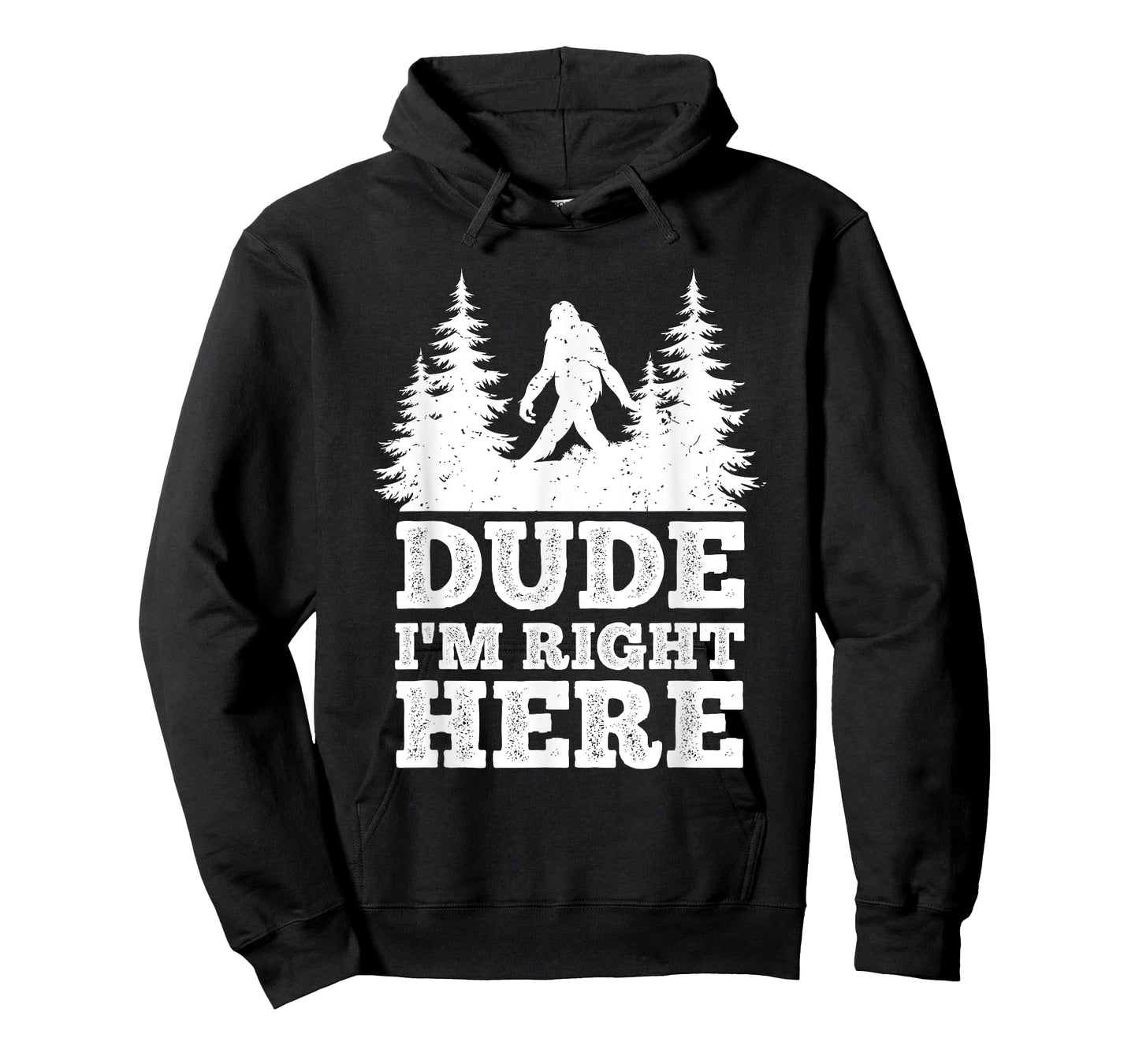 Dude I'm Right Here Bigfoot T Shirt Bigfoot Sasquatch Shirt T-Shirt
