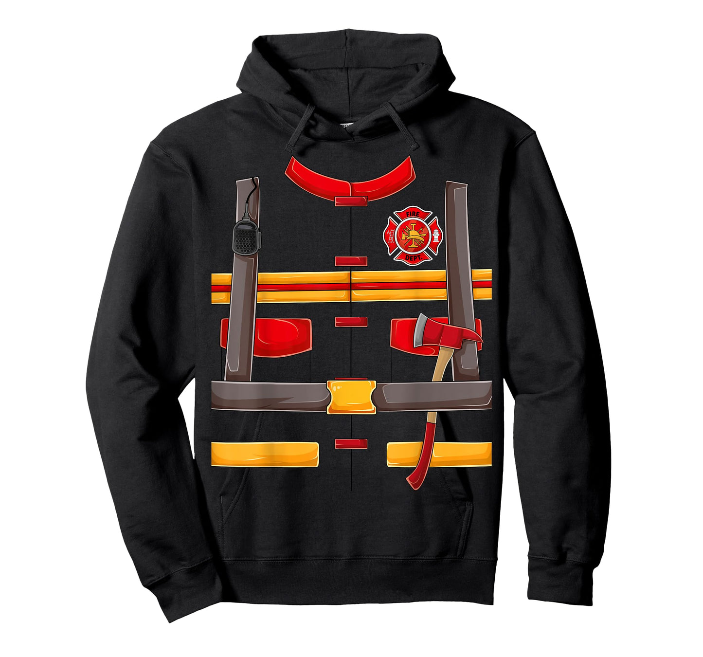 Firefighter Fireman Halloween Costume for Boys kids men DIY T-Shirt