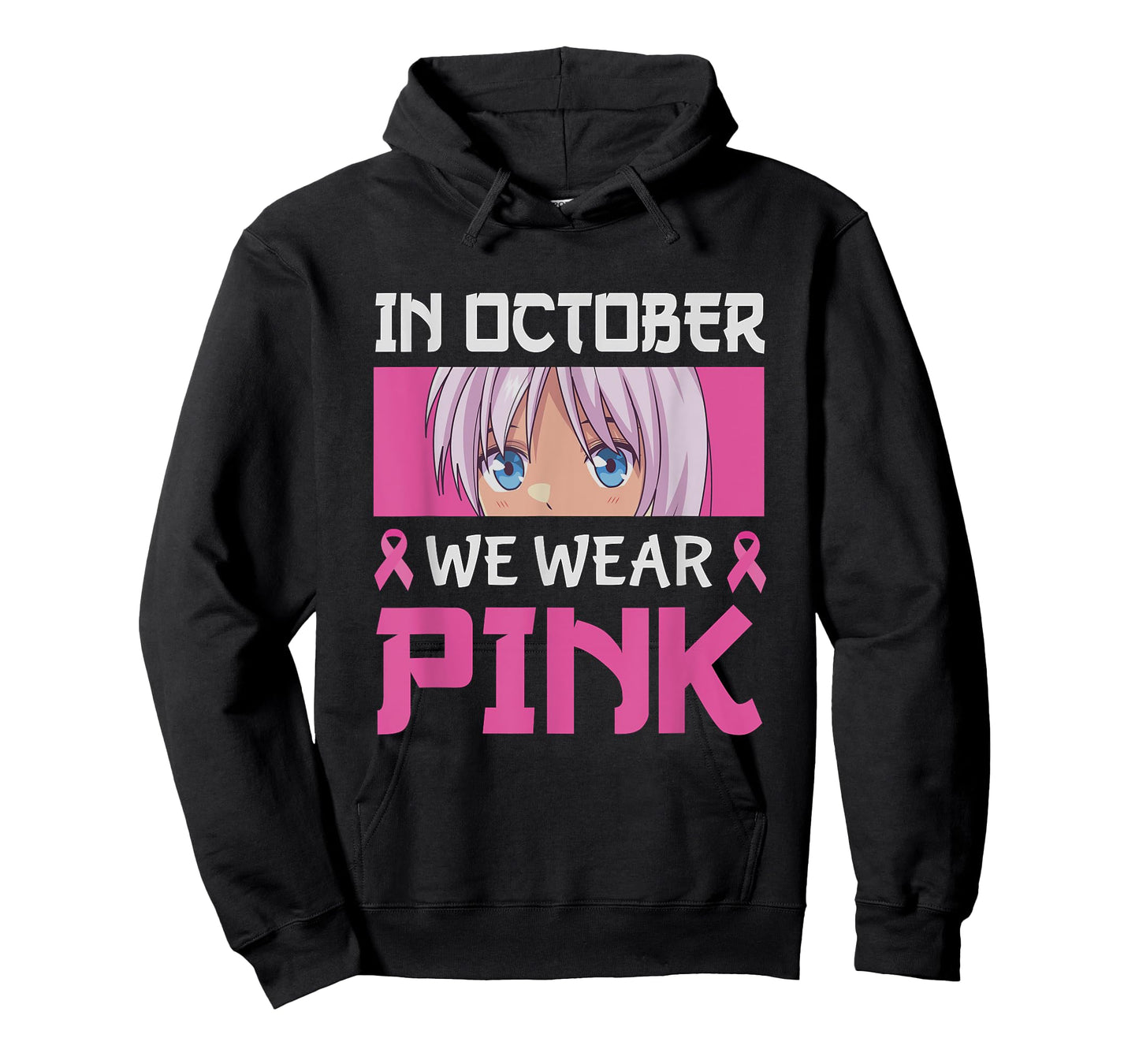 In October We Wear Pink Breast Cancer Anime Manga Girls Boys T-Shirt