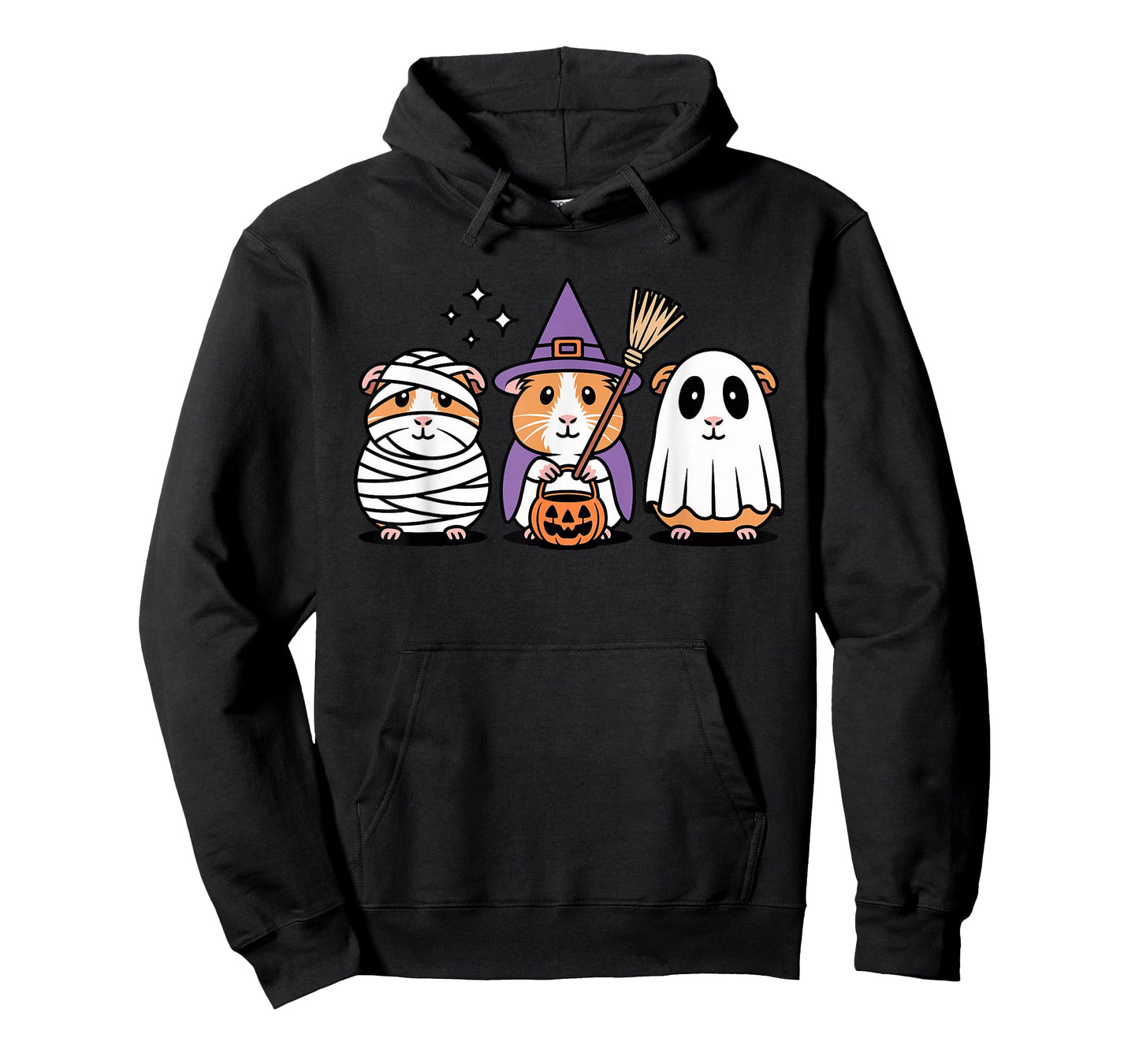 Cute Guinea Pig Halloween Witch Mummy Ghost T-Shirt