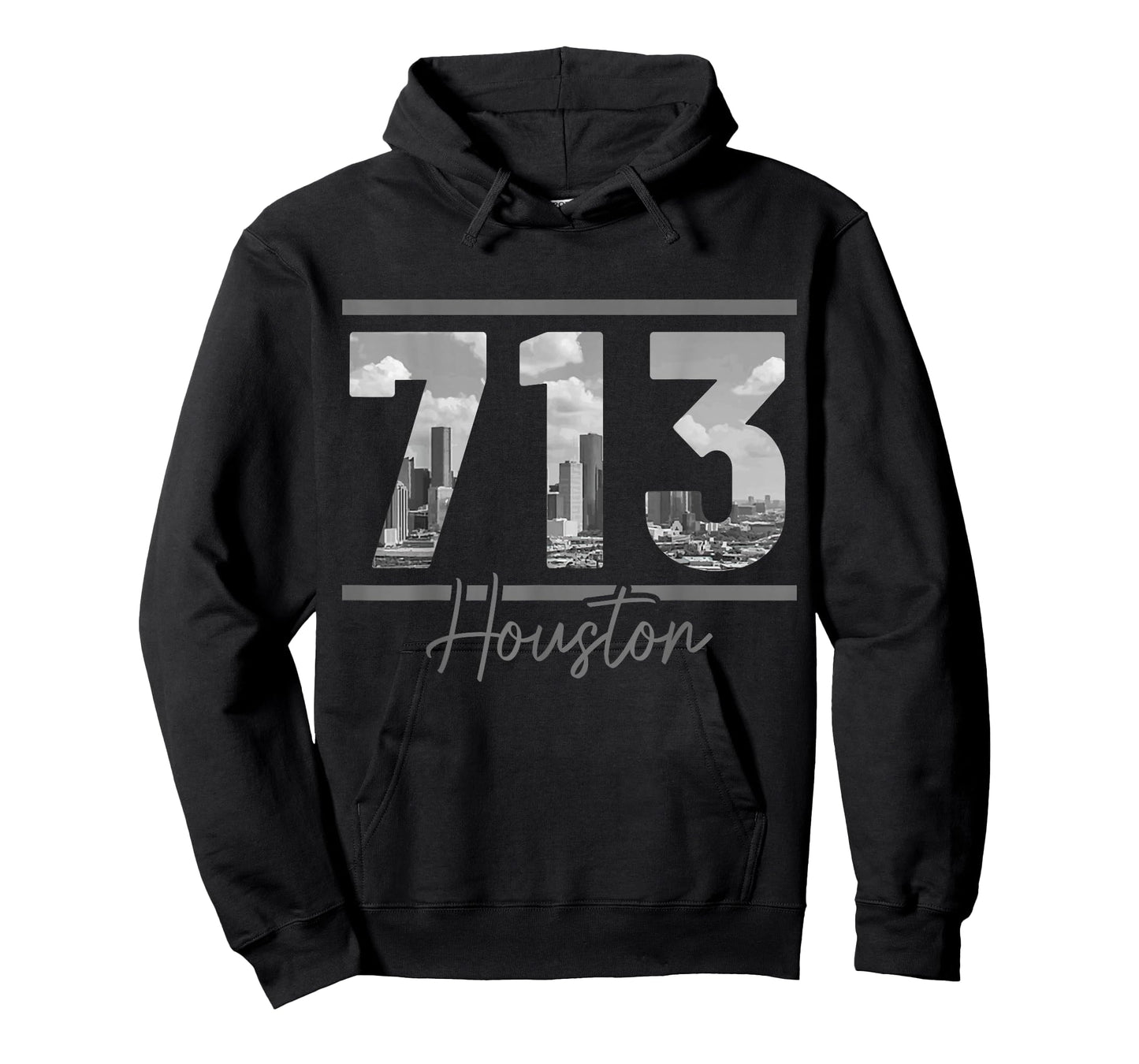 Houston 713 Area Code Skyline Texas Pride Vintage T-Shirt
