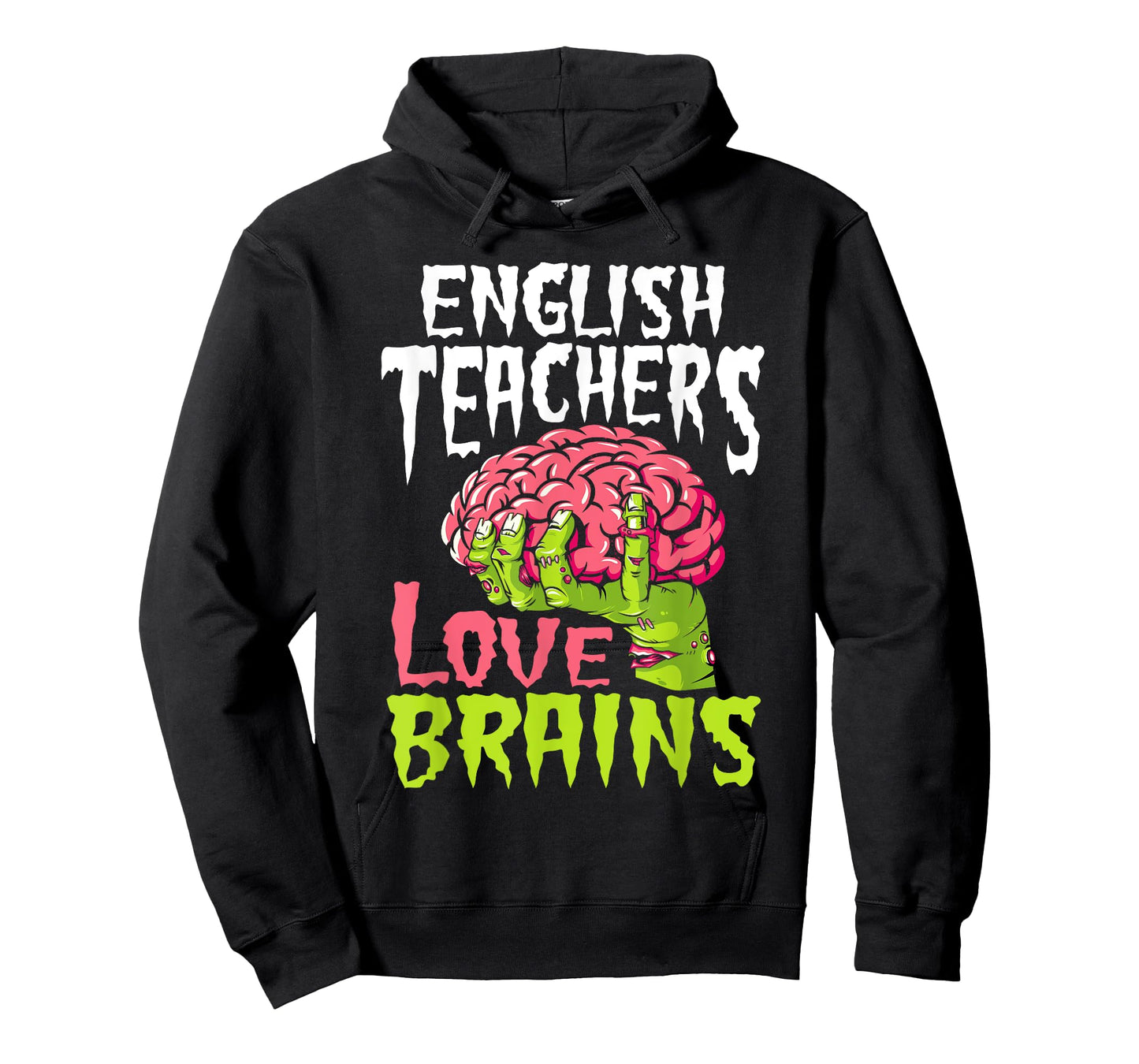 English Teachers Love Brains Zombie Teacher School Halloween T-Shirt