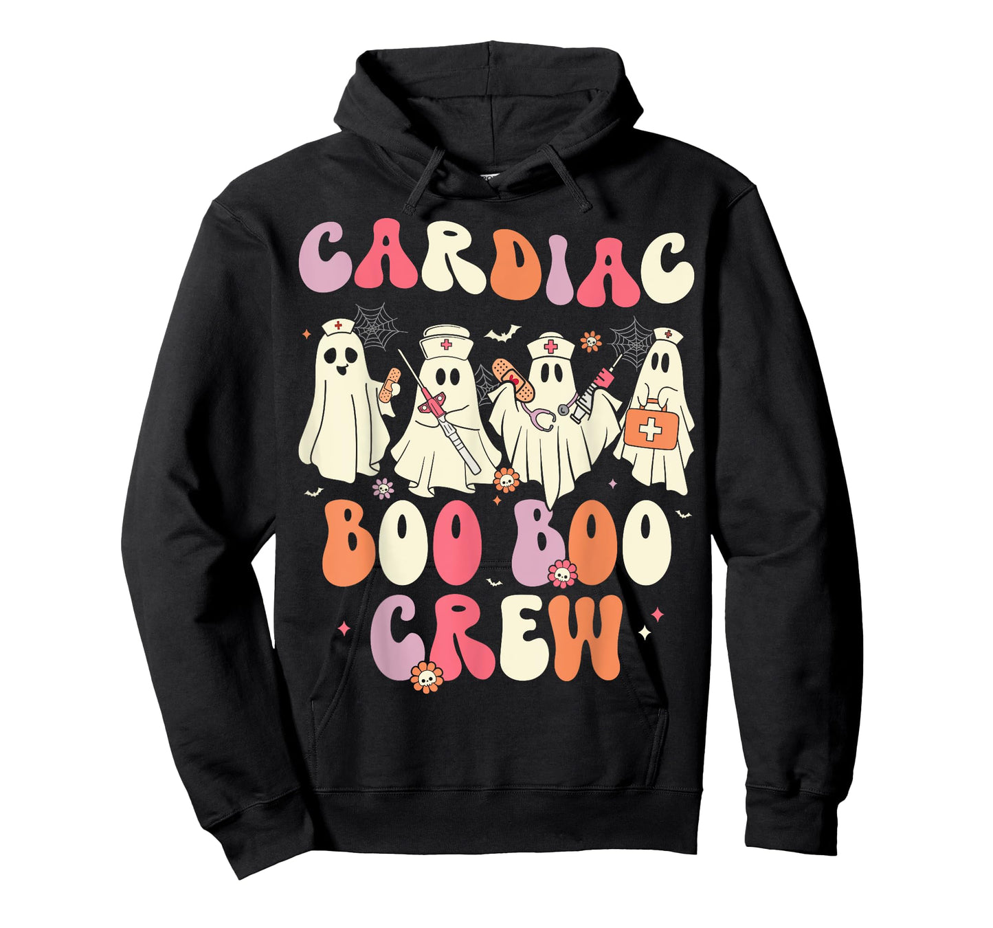 Halloween Cardiac Boo Crew Nurse Ghost Cute Health Worker T-Shirt