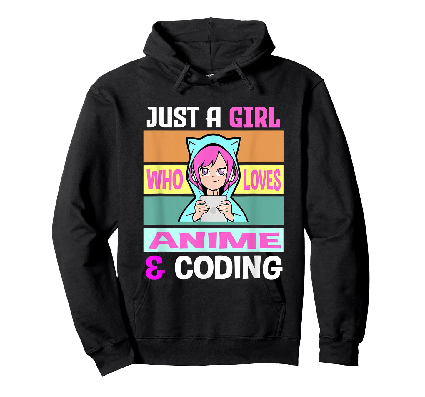 Girl Loves Anime Coding Coders Anime Merch Anime Lover T-Shirt