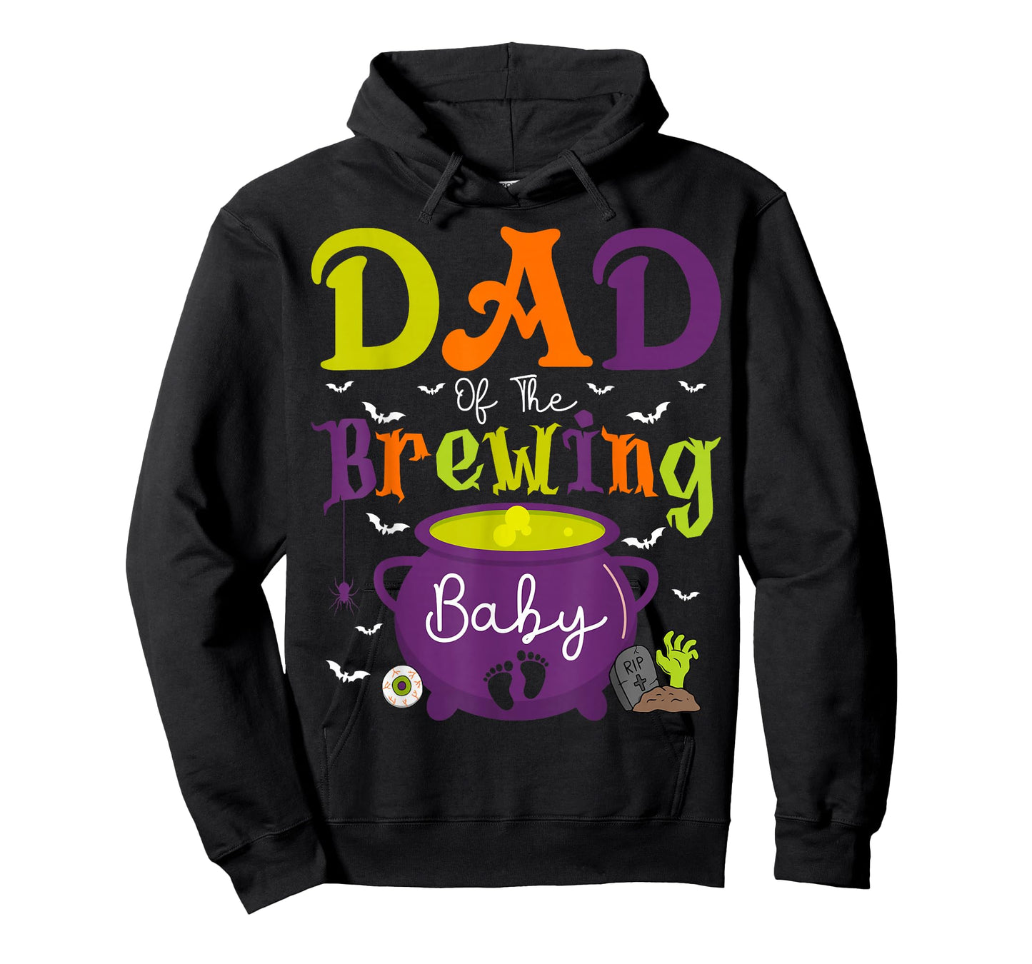 Dad Of The Brewing Baby Witch Baby Shower Ghost Halloween T-Shirt