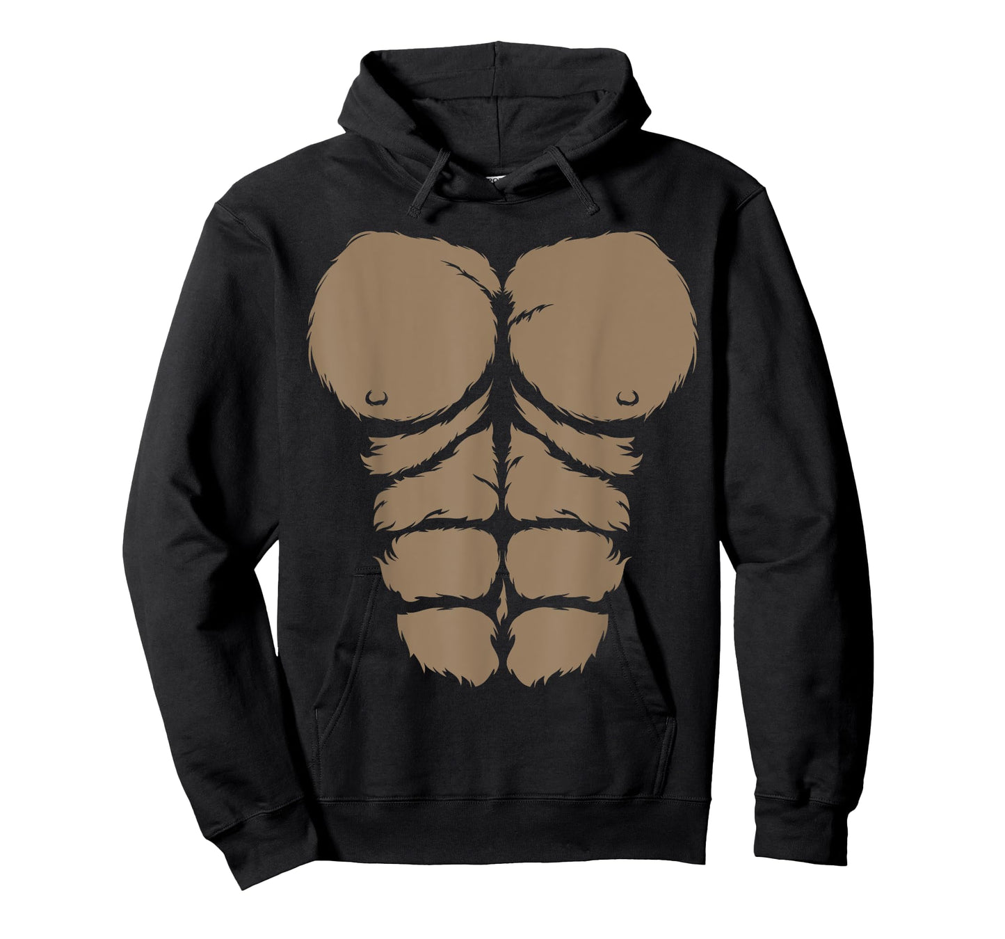 Halloween Gorilla Chest Costume Cute Monkey Muscles Abs T-Shirt