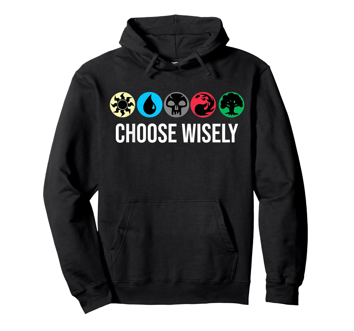 Mana Symbols Gathering Magic - Choose Wisely Blue Red Green T-Shirt