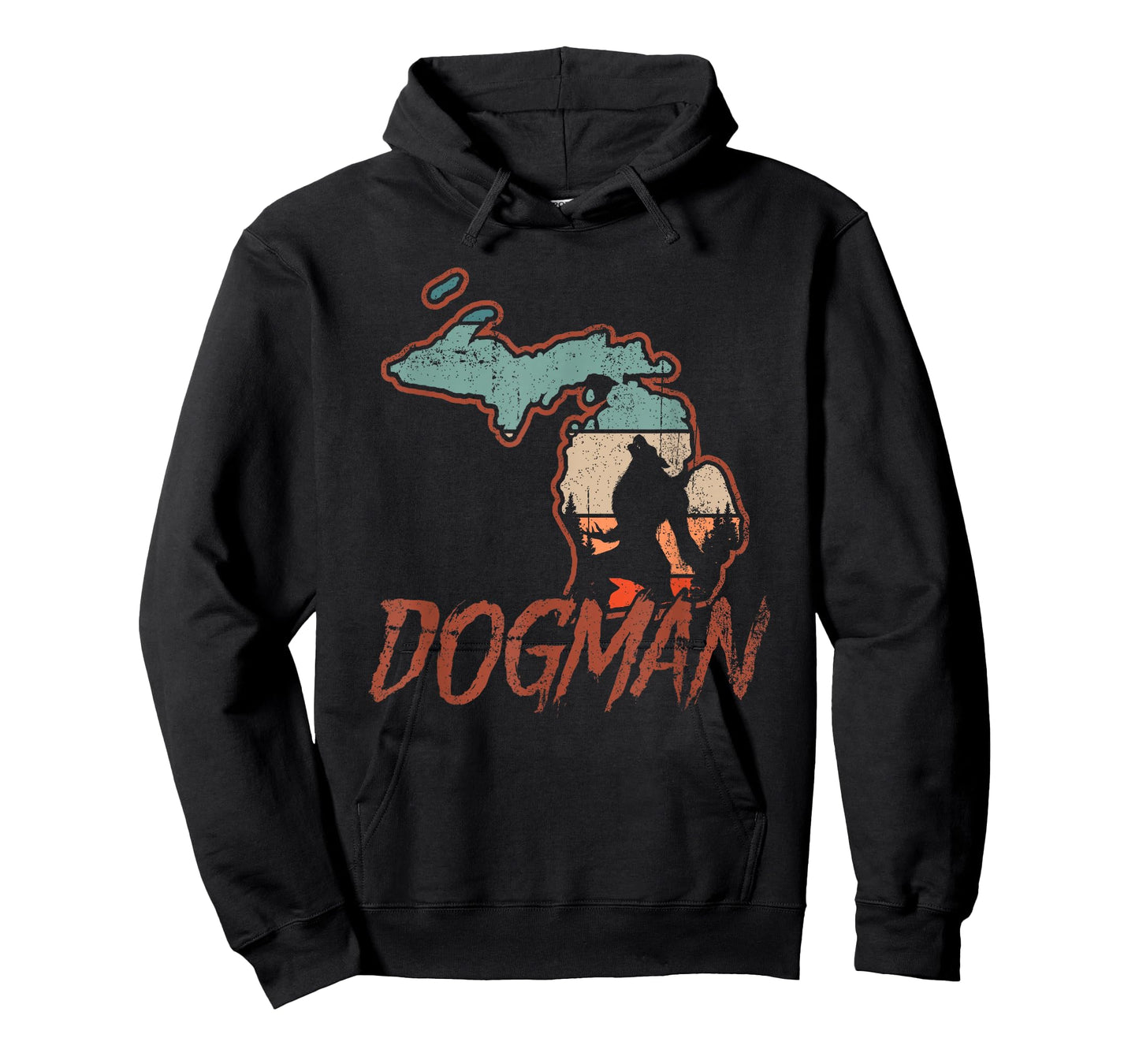 Cryptids Cryptozoology Monsters State of Michigan Dogman T-Shirt