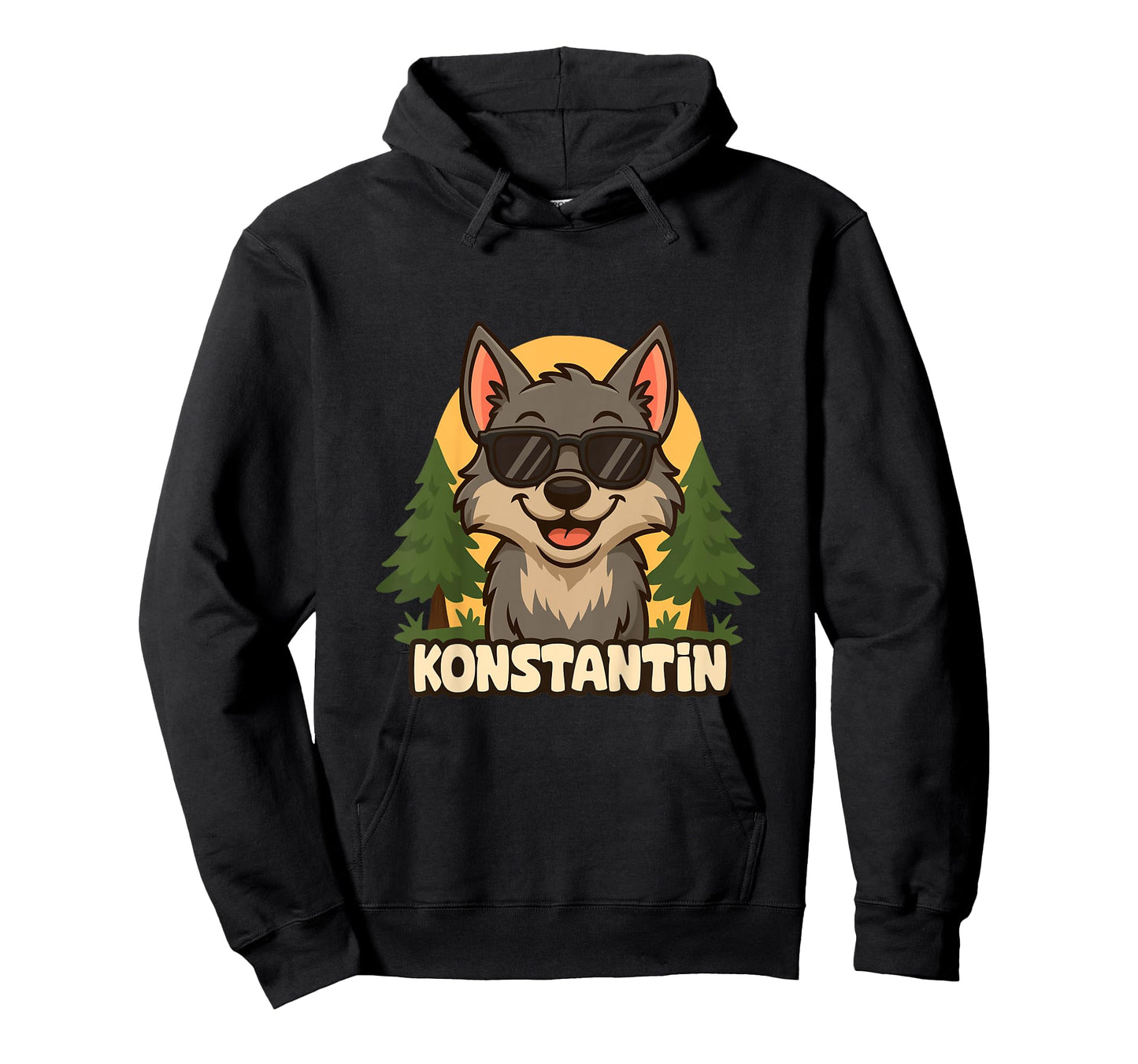 Kids Konstantin - Wolf Themed Design with Name for Boys T-Shirt