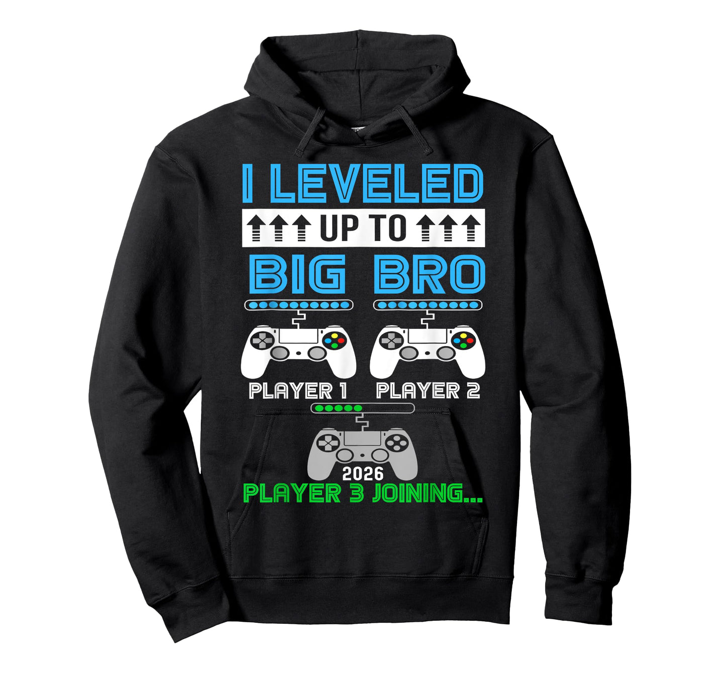 leveled Up To Big Brother Again Big Brother Est 2026 Kids T-Shirt