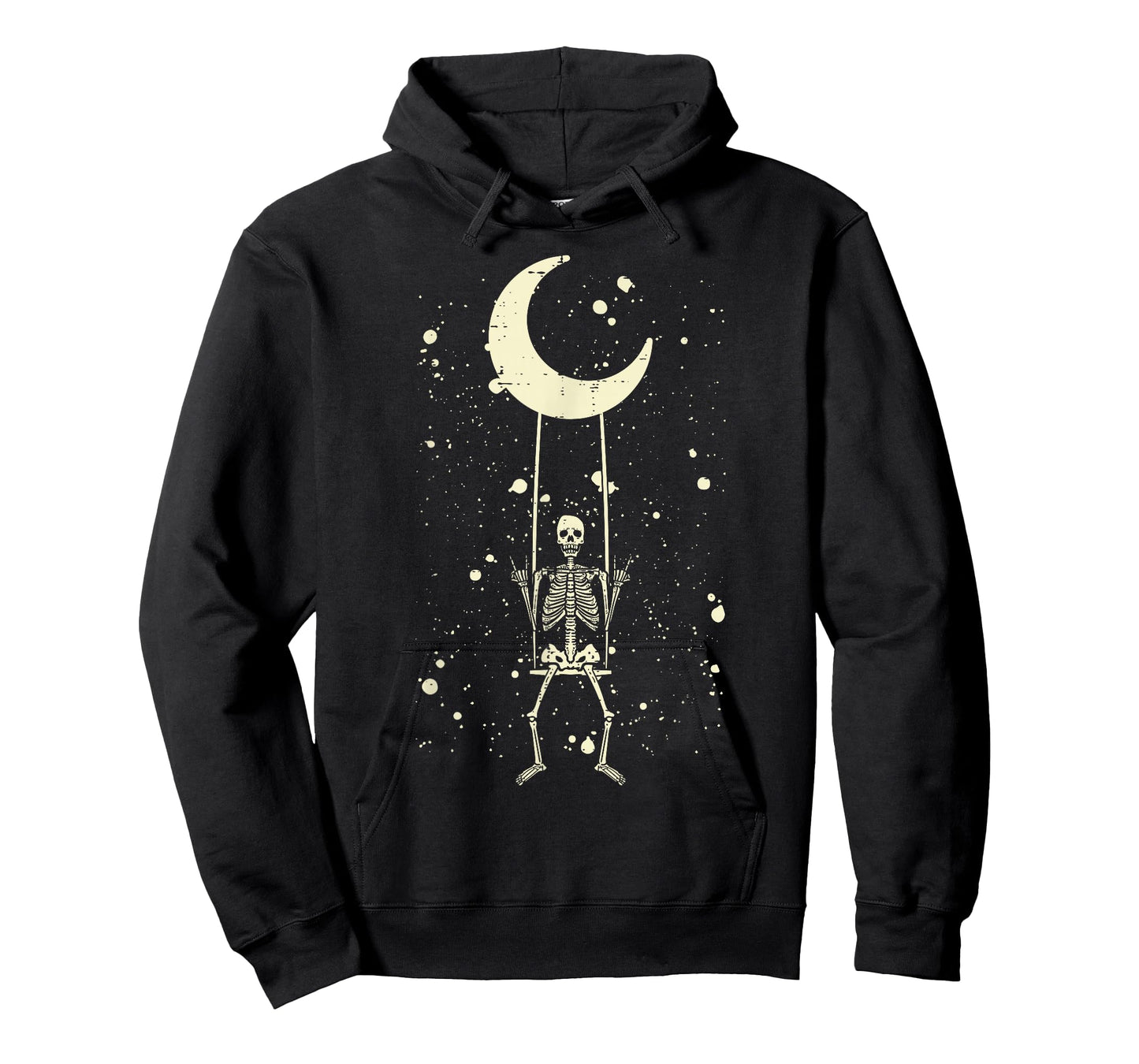 Rocker Skeleton Moon Rock Band Halloween Men Women Boys Kids T-Shirt