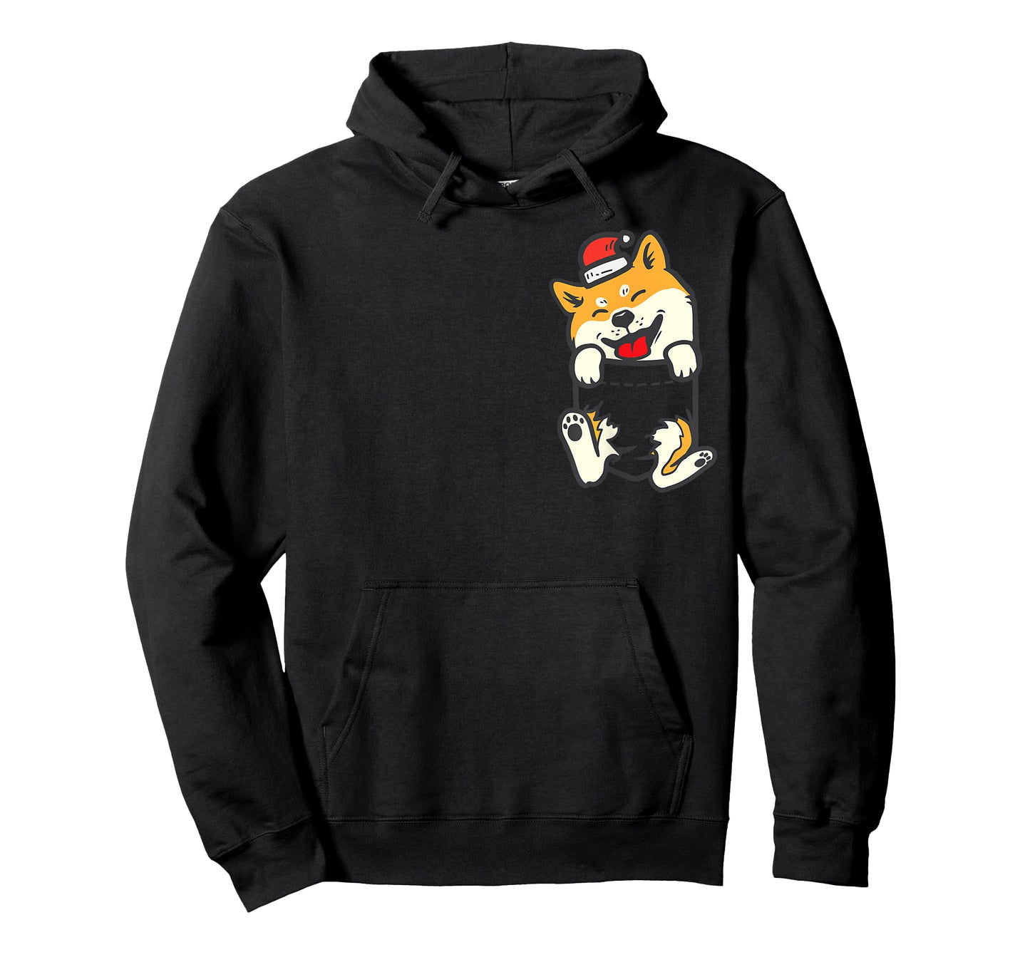 Pocket Santa Shiba Inu Akita Feet Christmas Dog Lover PJ T-Shirt