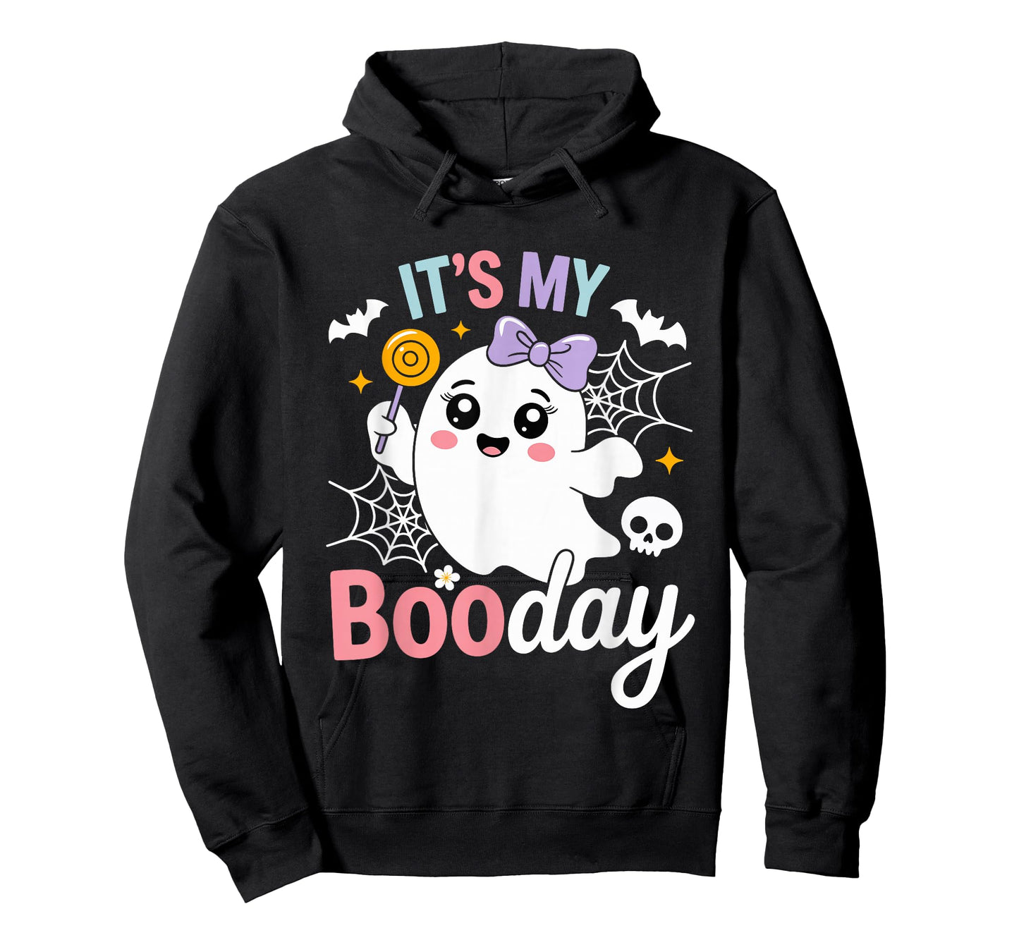 Funny Its My Boo Day Cute Halloween Birthday Ghost Pink Bow T-Shirt