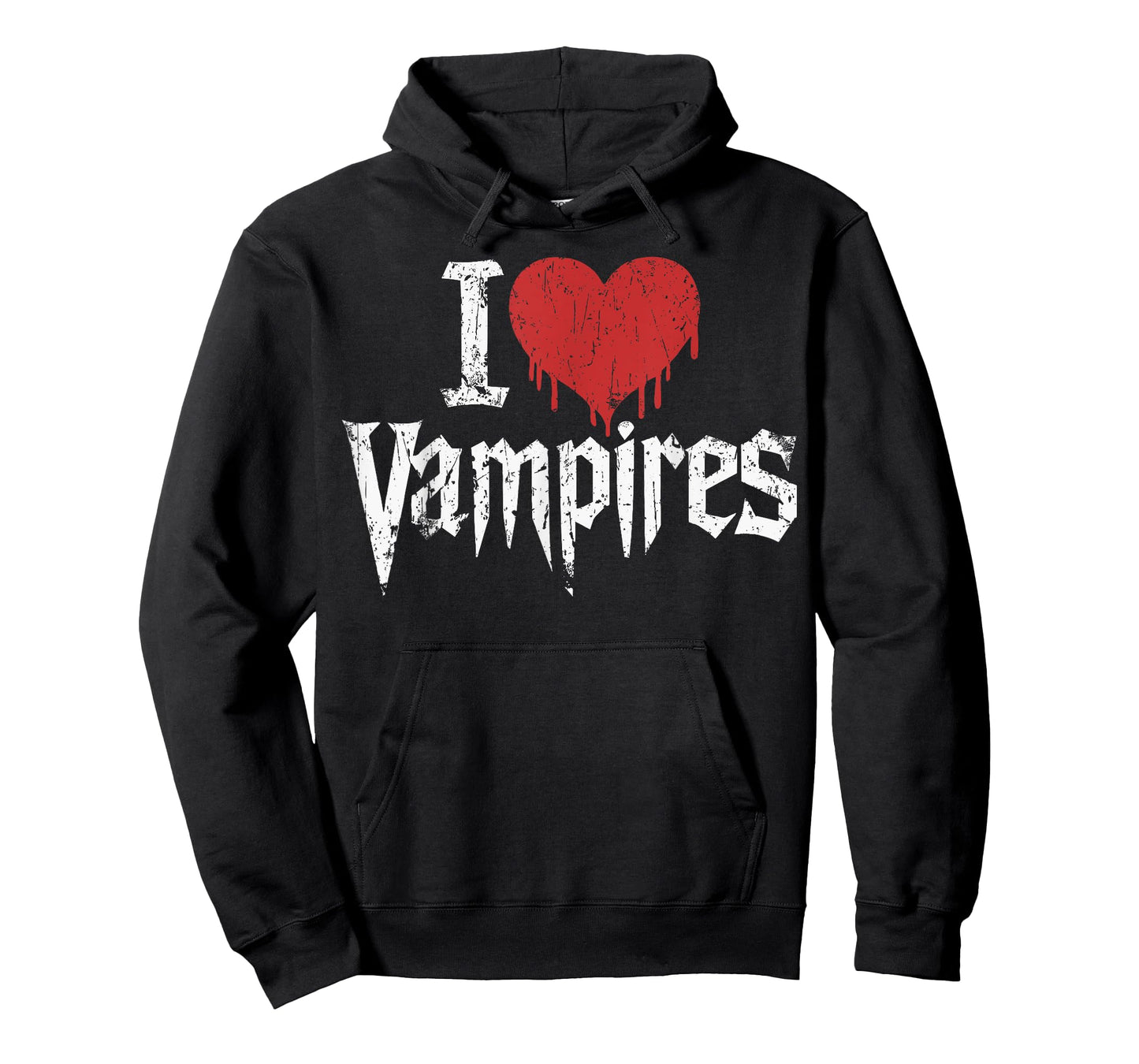I Love Vampires I Red Heart Vampires Grunge Halloween Horror T-Shirt