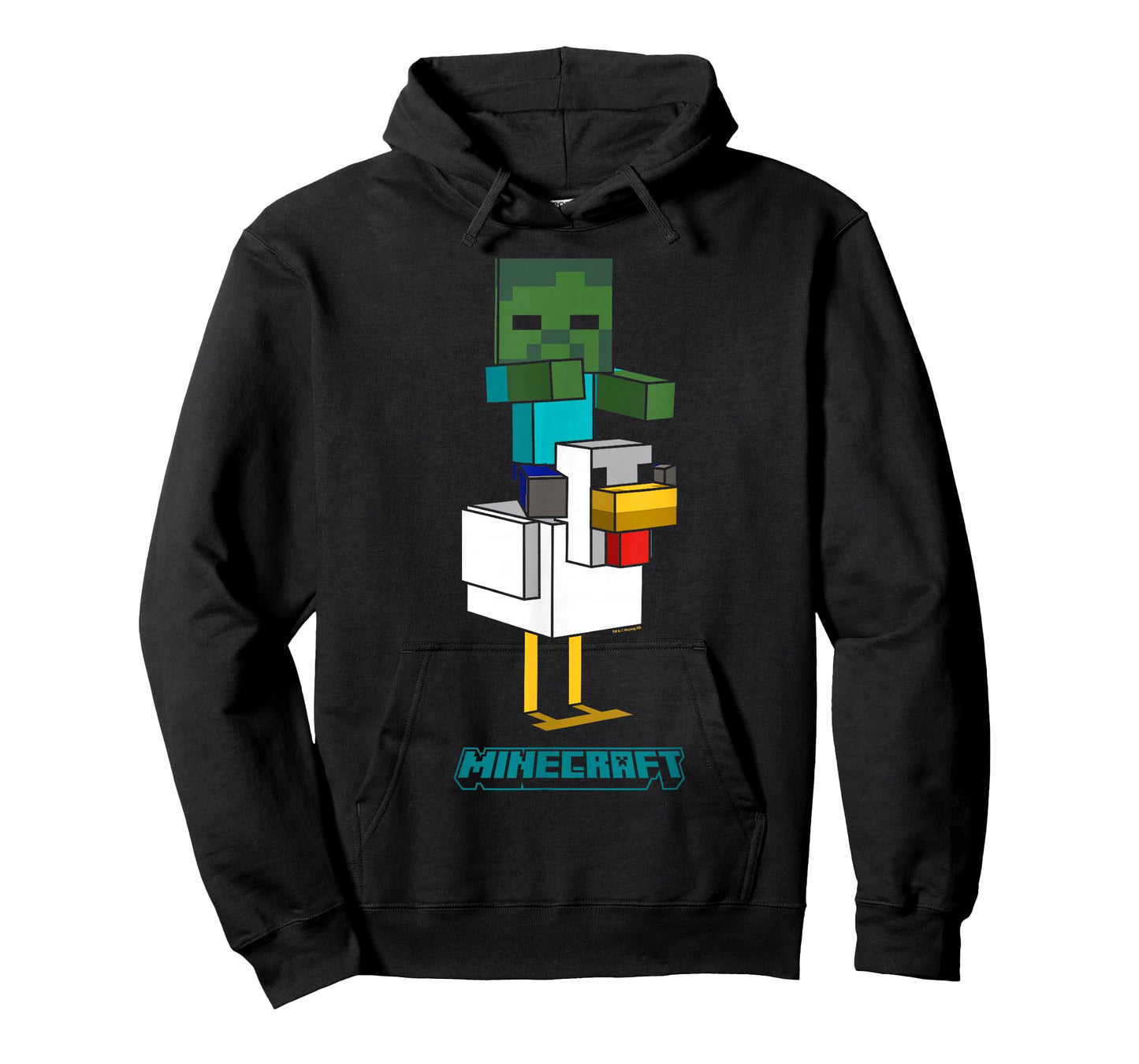 Minecraft Chicken Jockey Lurking Portrait T-Shirt