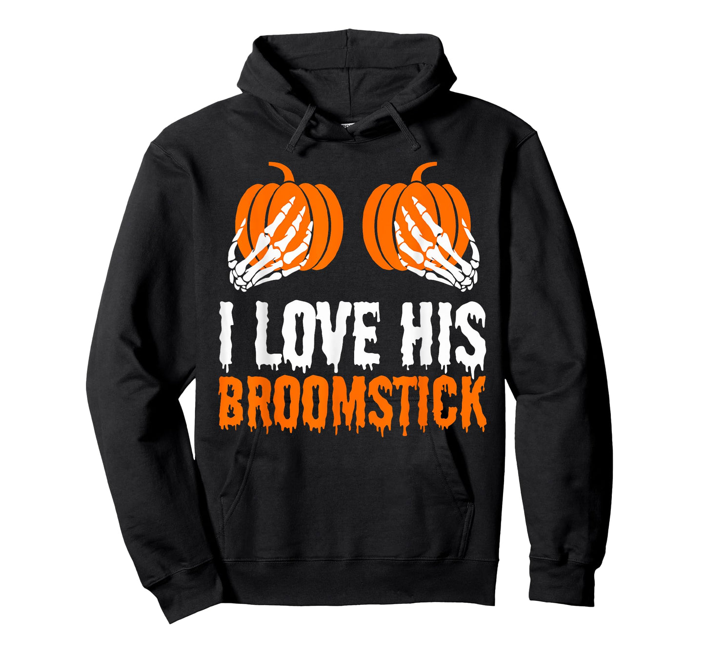 I Love His Broomstick I Love Her Pumpkins Halloween Couples T-Shirt