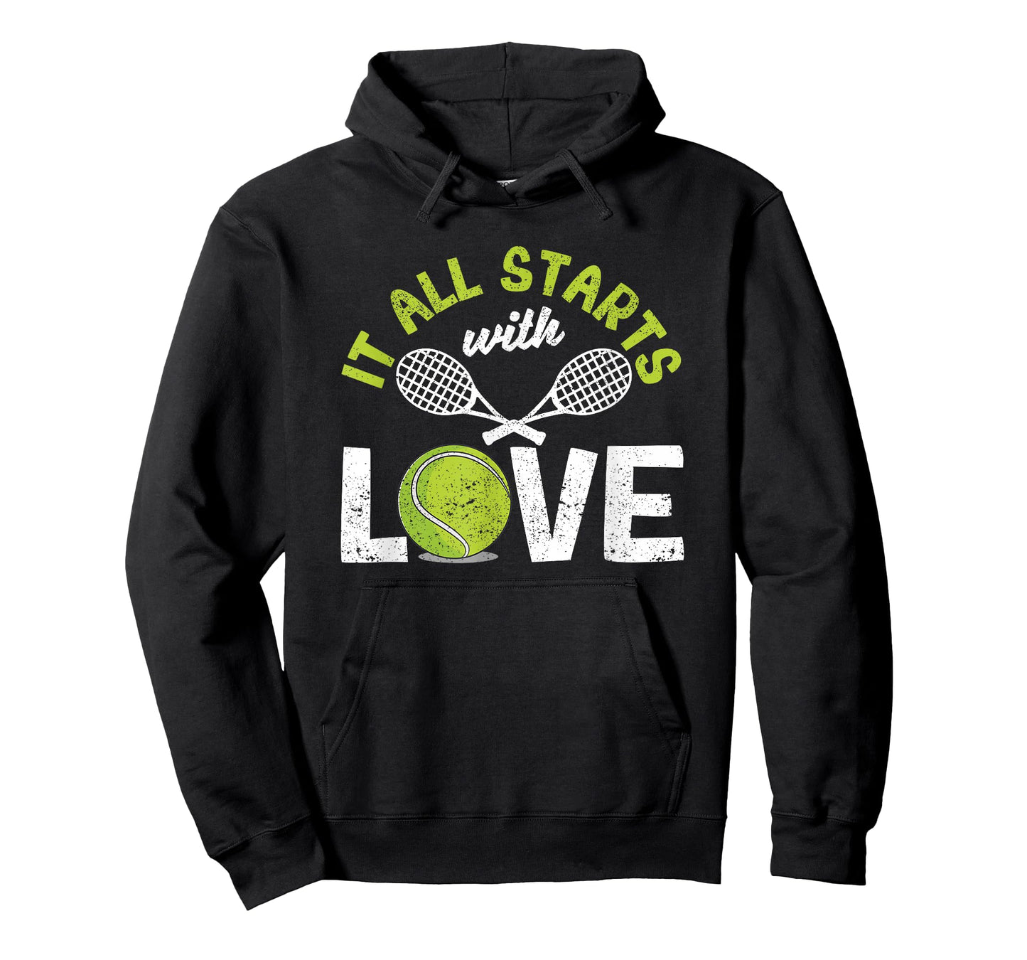 It All Starts With Love Tennis Funny Sports Racket Player T-Shirt