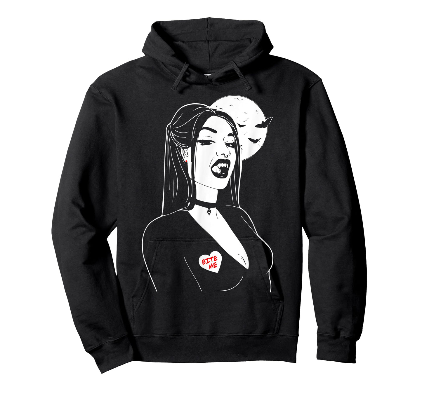Vampire Girl Bite Me, Art Desing Tee, Beauty Vamp T-Shirt