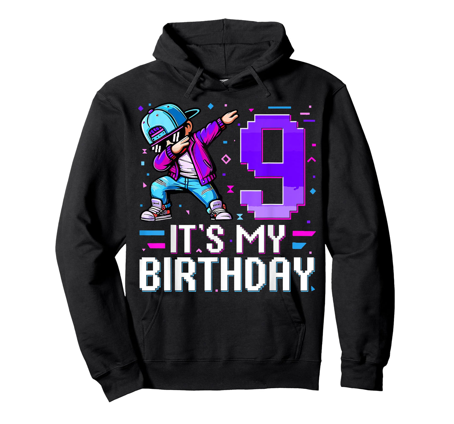 It's My Birthday 9th Birthday Boy Dabbing 9 Year Old Gaming T-Shirt