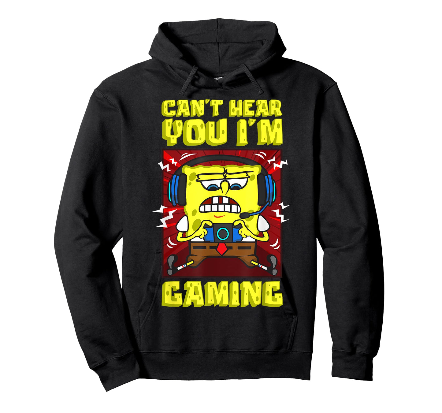 Mademark x SpongeBob SquarePants - SpongeBob Can’t Hear You I'm Gaming Video Games Players Fun T-Shirt