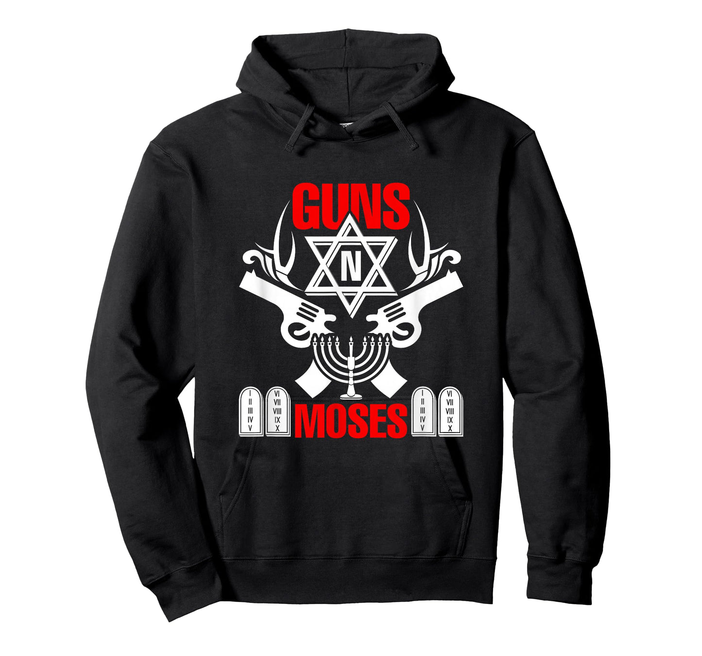 Guns N Moses T-Shirt - Funny Jewish Israeli Army Rock Tee T-Shirt