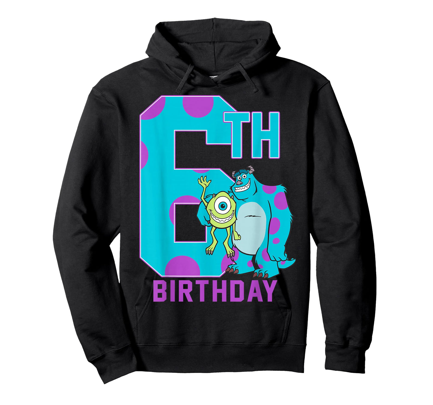 Disney Pixar Monsters Inc. Mike & Sully Happy 6th Birthday T-Shirt