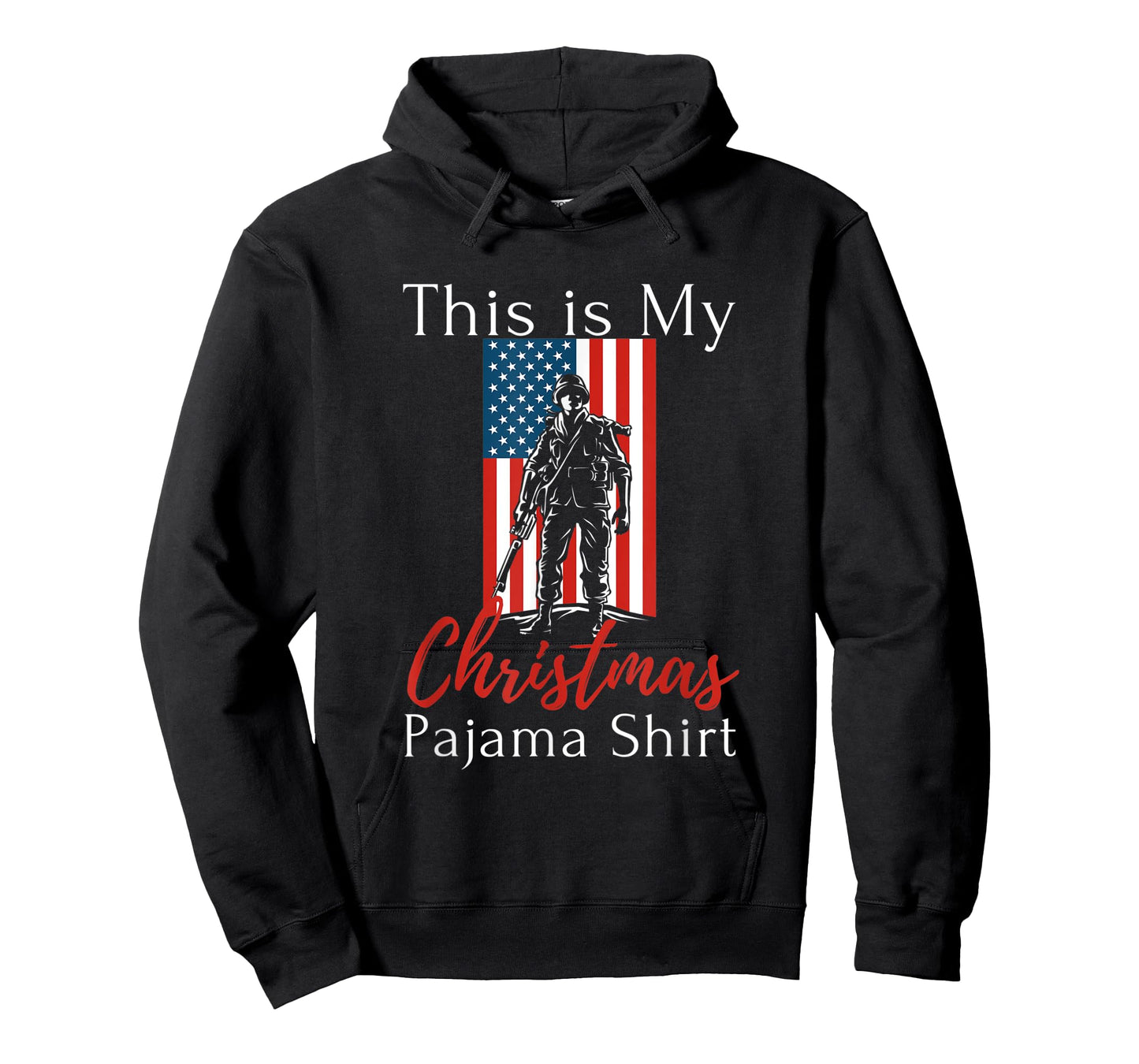 This Is My Christmas Pajama American Veteran Soldier USA T-Shirt