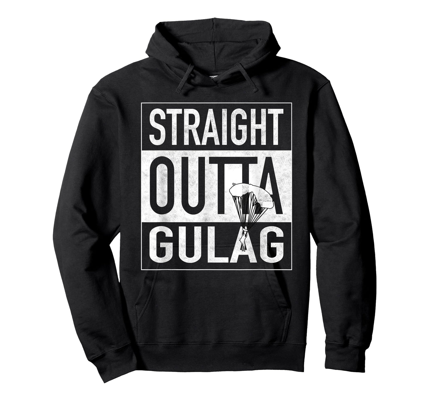 Straight Outta Gulag with Parachute for Gamers T-Shirt